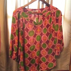 Ezra chiffon Bohemian tunic